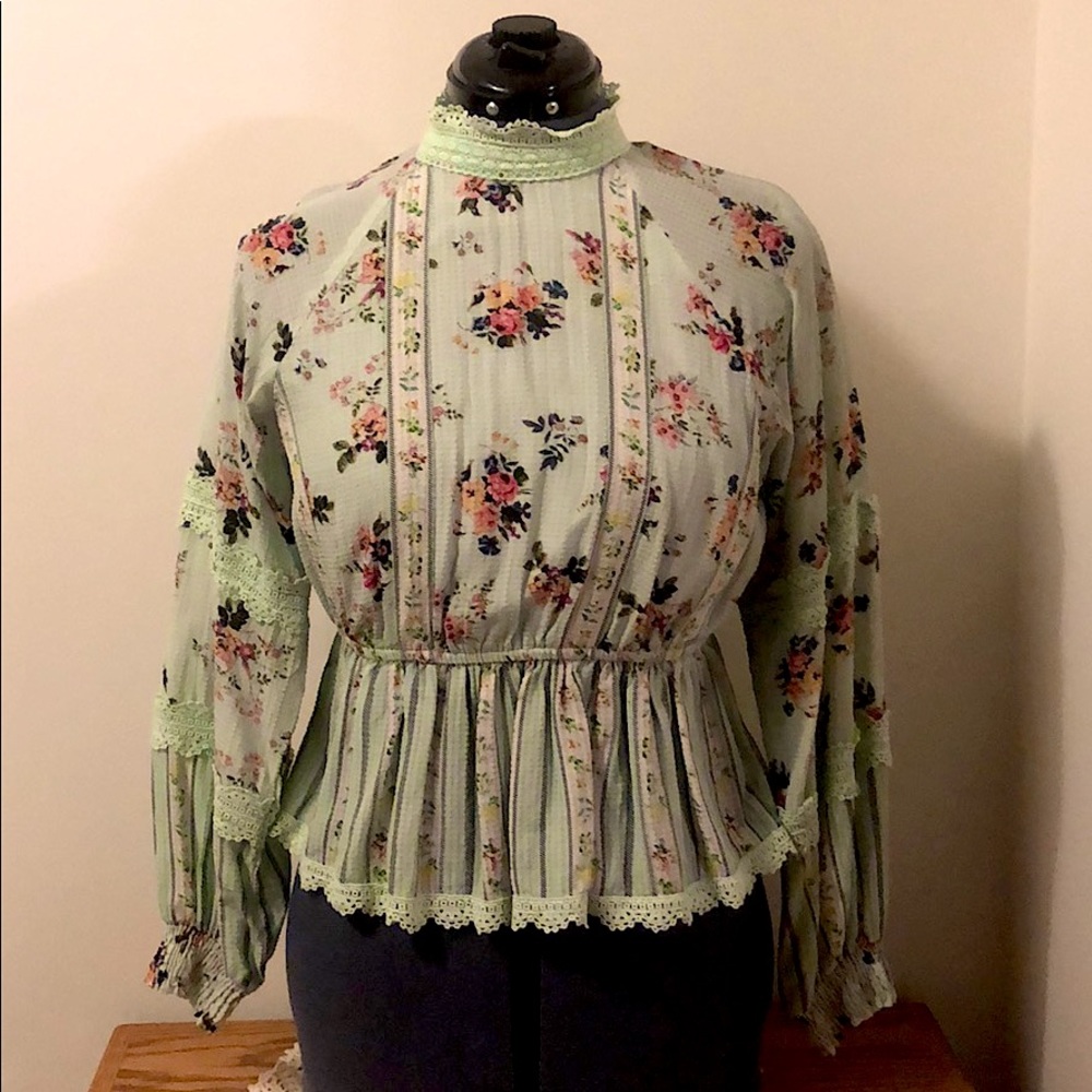 Hemant and Nandita Floral Blouse from Anthropology